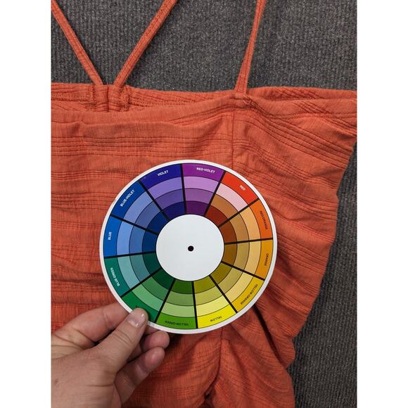 Anthropologie Pilcro Tank Top Womens Large Ruched Ribbed Coral Boho Cropped Rave - Picture 4 of 13